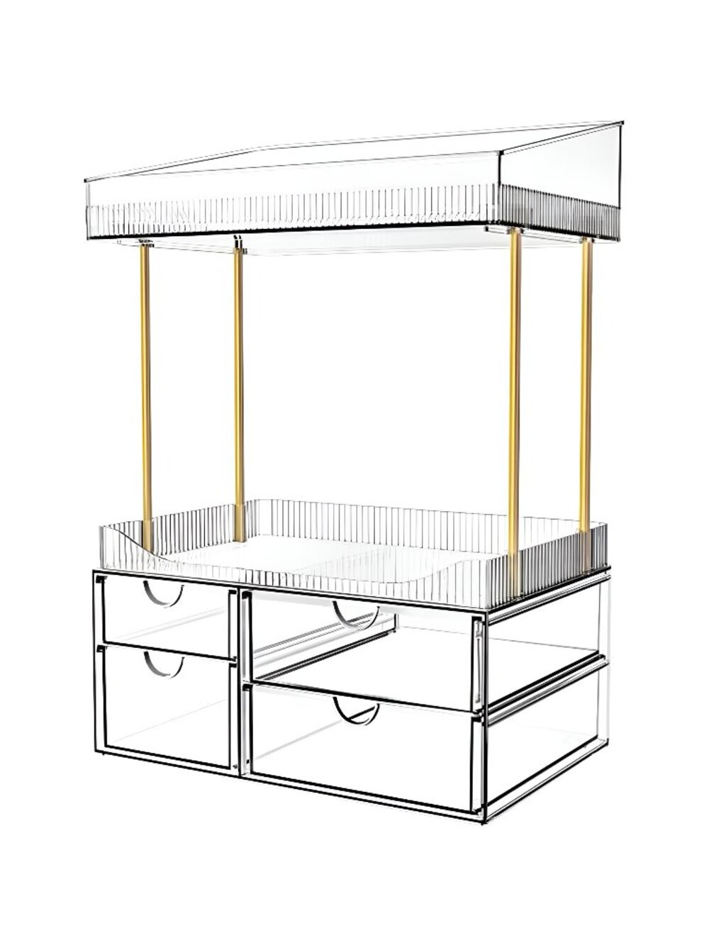 4 Drawers Makeup Organizer - 4 Tier Makeup Storage, Cosmetics Organiser